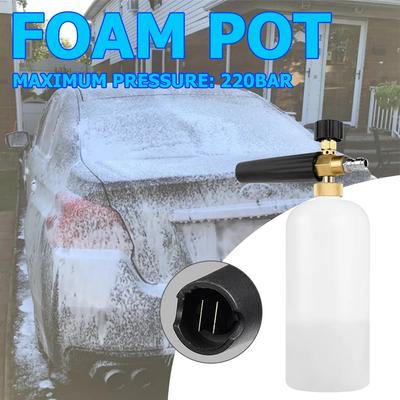 1L High Pressure Snow Foam Lance Foam Generator 1/4" Quick Release Washer Spray Nozzles Soap Foamer Deep Car Cleaning Water Gun