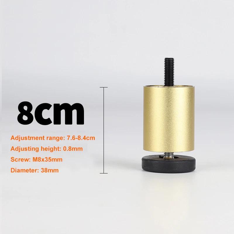 4 Stück verstellbare Möbelfüße M8 Aluminiumlegierung Tischbeine für TV-Schrank, Kleiderschrank, erhöhte Kühl-, Waschmaschinenfüße