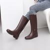 Water shoes Japan and South Korea high tube rain shoes women's rain boots long tube high-end waterproof rubber shoes horse boots water boots