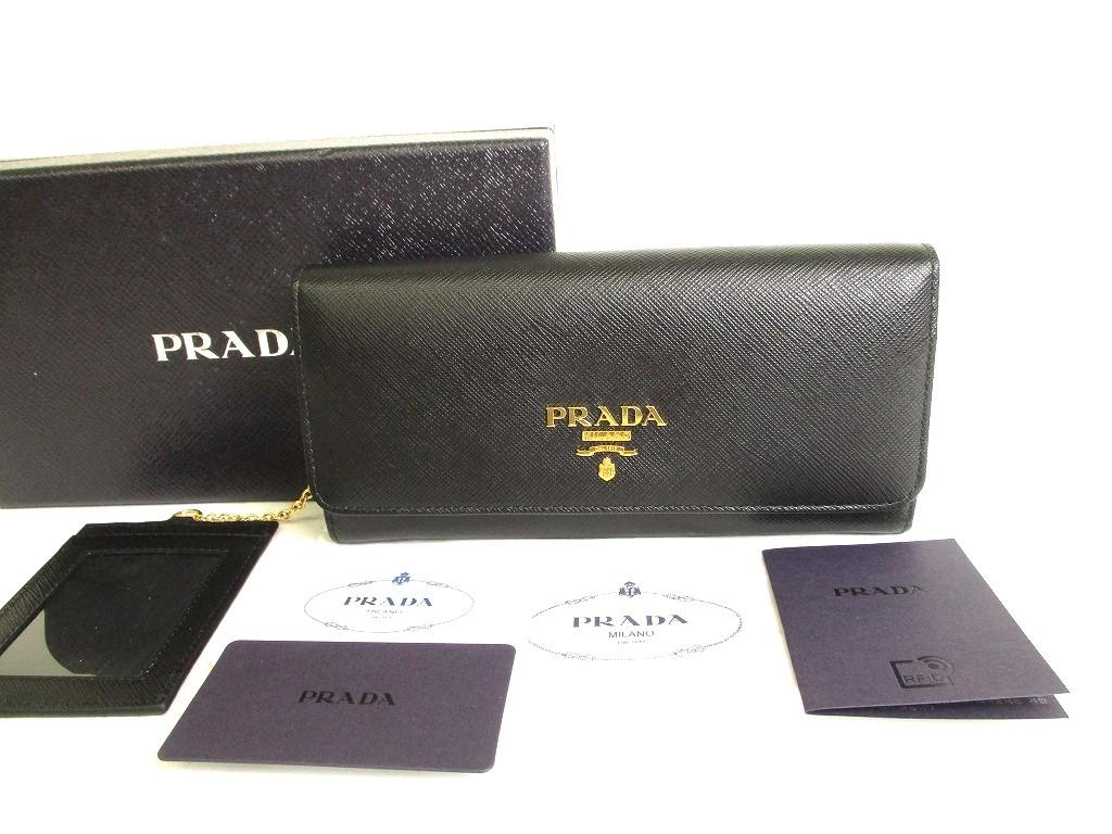 

Автентичний гаманець PRADA Saffiano Metal Black Leading Long Flap №9834 Refurbished