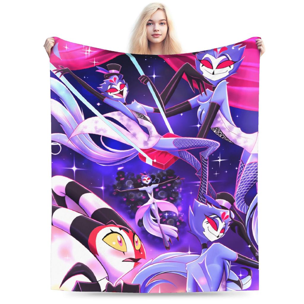 Warme Decken Junge Mädchen Dekorative Loona Bettwäsche Überwürfe Helluva Boss Flanell Tagesdecke Für Heimdekoration Lustige Sofa Bett Abdeckung