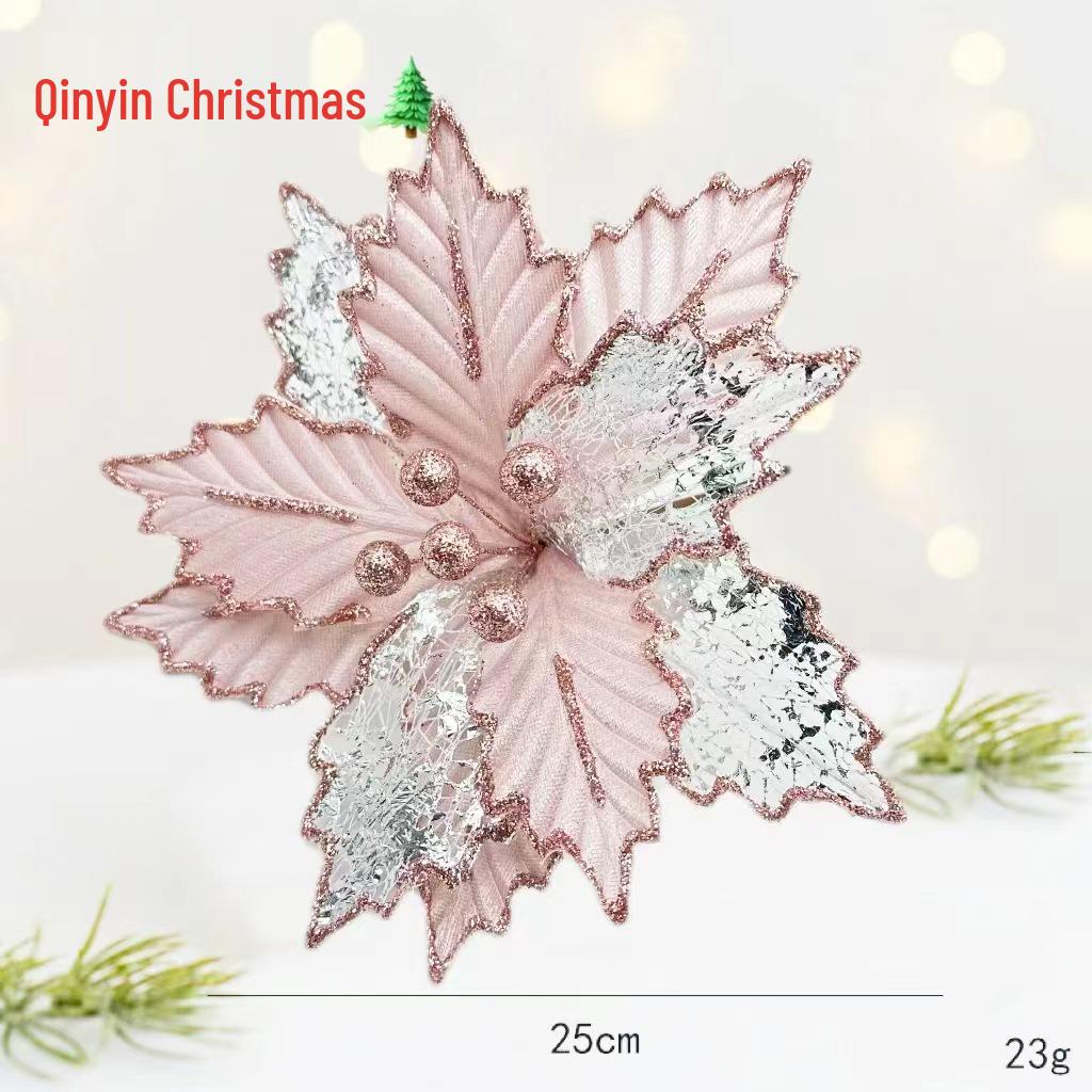

Fabric Mesh Christmas Flower Vase Arrangement Ornament