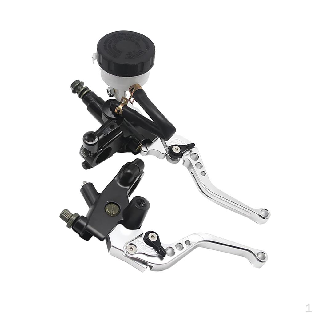 

1par Clutch Lever Adjustable Cylinder 22mm Assembly For срібний