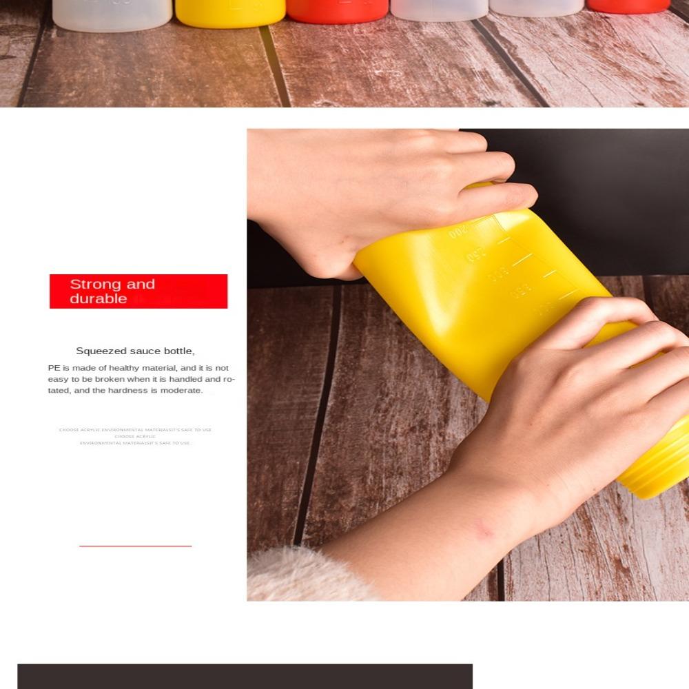 Plastic Squeezing Sauce bottle 3 Nozzles Jam Container New Squeeze Bottles