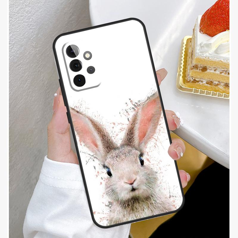 Cute Bunny Rabbit Case For Samsung Galaxy A15 A25 A35 A55 A51 A71 A12 A32 A52 A13 A33 A53 A14 A34 A54 Cover