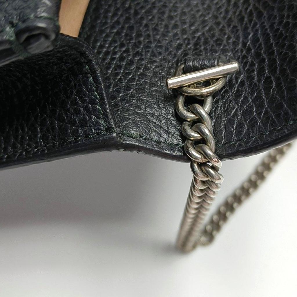 [Pre-Owned] Dionysus Tiger Head Buckle Chain Shoulder Leather Crossbody Bag Mini - Excellent #TMDRFS