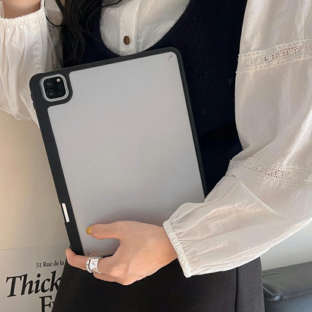 Tablet Case For iPad Pro 11 (2022)/(2021)/(2020)/(2018),Acrylic+PC Matte Cover with Pencil Holder