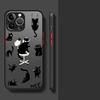 Case for iPhone 17 Pro Max 14 15 13 Mini 7 8 SE Air XS XR 16 Plus 12 11 Funda Back Phone Cover Cute Cartoon Cat