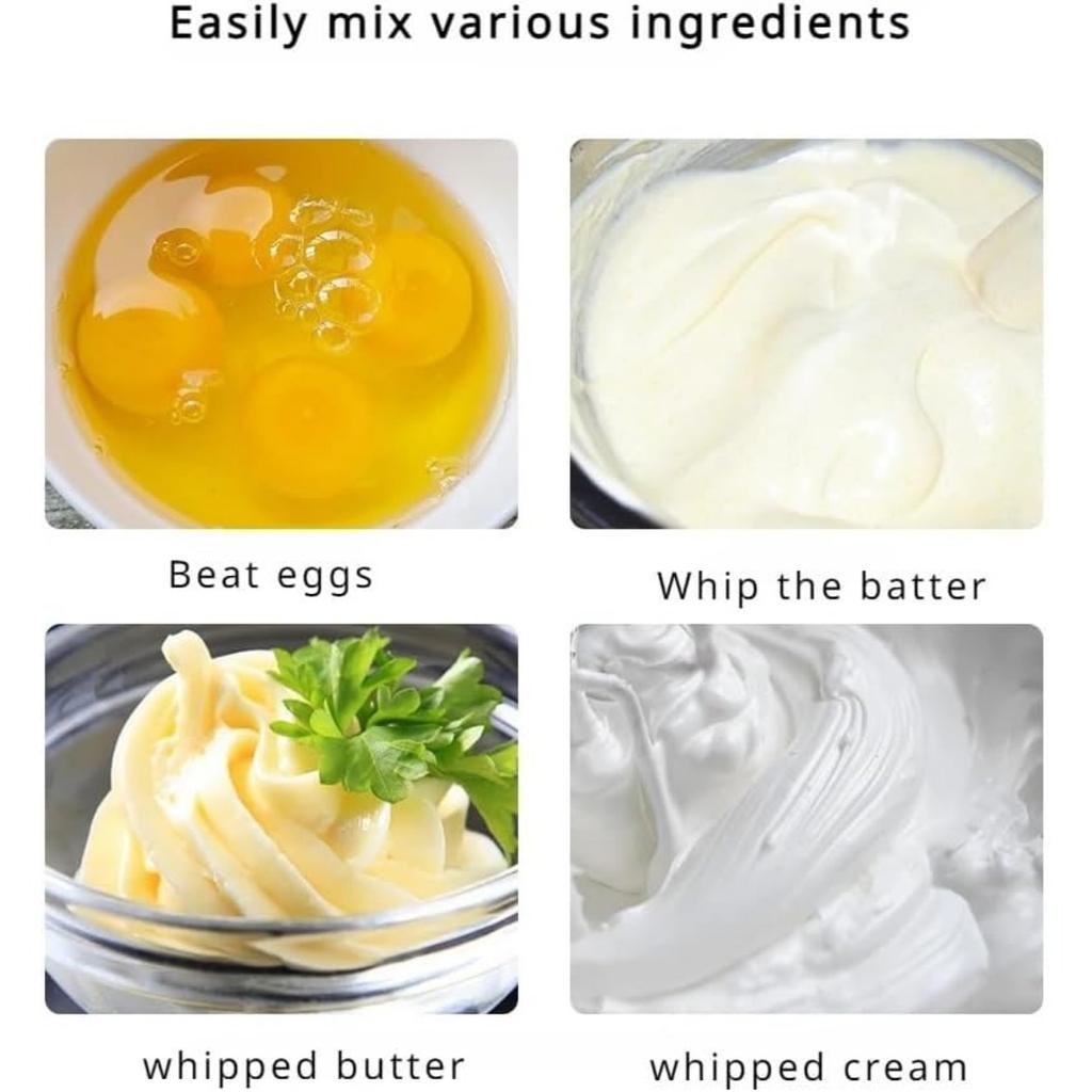 Hand Push Rotary Whisk Blender, Stainless Steel Semi-automatic Egg Whisk - 30cm