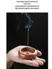 Walnut Mini Solid Wood Incense Holder - Multi-Hole Agarwood & Sandalwood Burner for Home & Travel