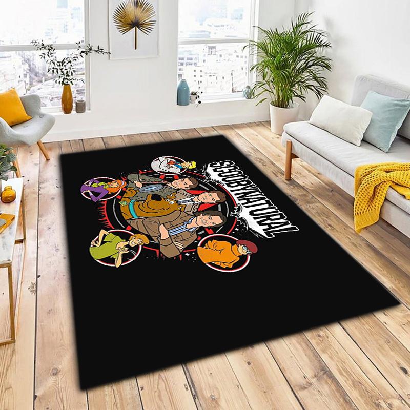 Halloween cartoon comedy adventure movie Scooby-Doo carpet is suitable for living room and bedroom doormats office balcony decorative carpet V5