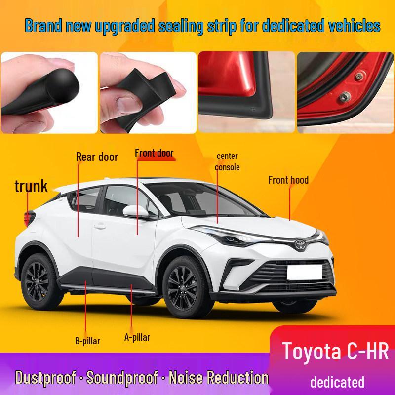 Уплотнительная и шумоизоляционная полоса для двери автомобиля Toyota CHR IZOA Custom Toyota IZOA 2018-2023 Four-Door Package
