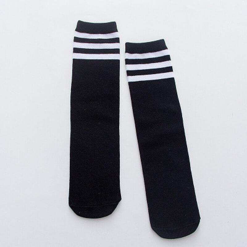 

Children s Three-Stripe Mid-Calf, Over-the-Knee Socks – Girls & Boys Cotton Football Socks 35cm Length