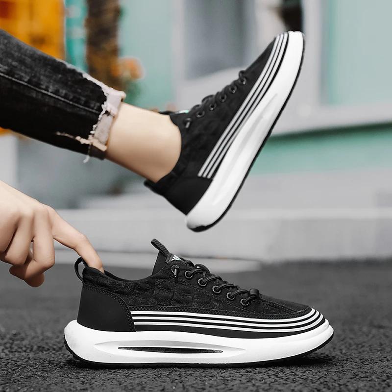 Men's Casual Shoes Luxury Platform Sneakers Tennis Loafers For Men 2024 Comfortable Canvas Sports Outdoor Fashion Trekking Shoes