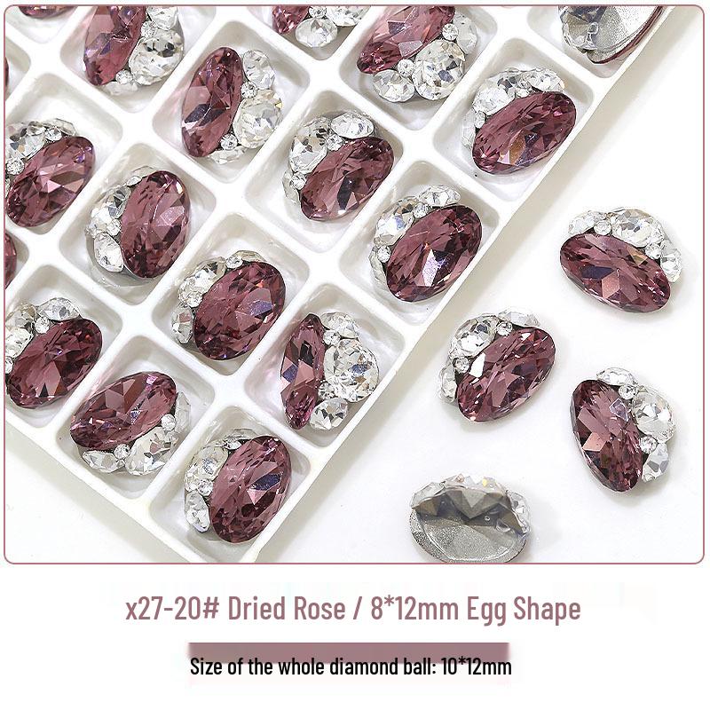 Flash K9 6mm Fat Square Rhinestones for Nail Art - Multi-faceted, No Base Holder, Wearable Nail Accessories