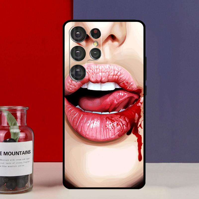 Sexy Vampire Lips Funda Case For Samsung Galaxy S25 Ultra S9 S10 S20 S22 Plus S21 FE S23 S24 Ultra Phone Cover