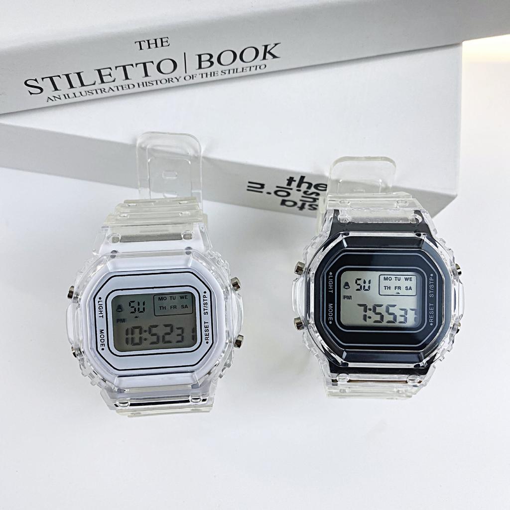 Unicorn Transparent Electronic Watch Female Simple Sports Junior High School Student Male And Female Harajuku College Style