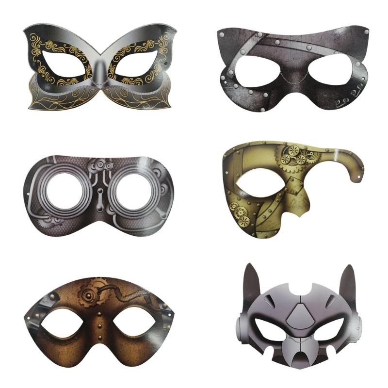 Masquerade Mask Party Mask Cosplay Mask Painted Paper Mache Mask Halloween Carnival Party Costumes Mask for Boys Girls