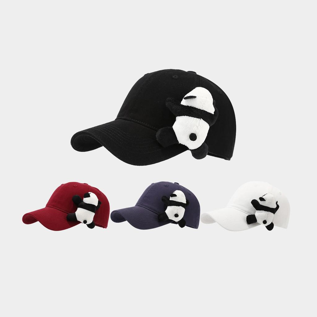 Cartoon Panda Baseball Cap With Sun Protection And Breathable Cotton For Casual Wear