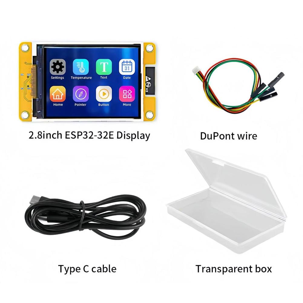 For ESP32 Development Board 2.8-inch Smart Touch Display Screen TFT Module Instruments Parts Accessories