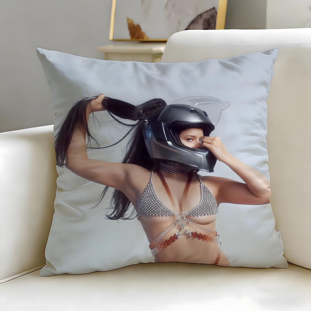 Popular Singer ROSALIA Cushion Cover Soft  EasyWash Pillow Case  Versatile for Couch Bed Travel and Office