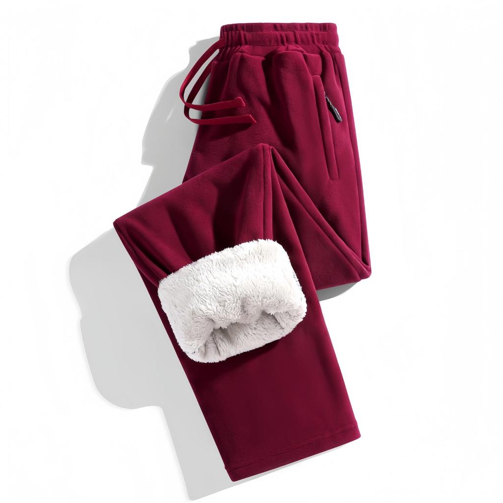 Winter & Autumn Fleece Zipper Pants: Plus Size, Thickened Velvet, Loose Sport Style for Couples