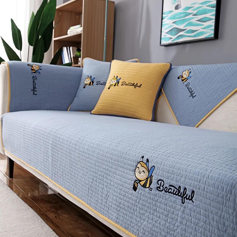 Нескользящая подушка для дивана из утолщенной ткани Four Seasons Universal Cushion Simple Modern Cartoon Cat Skin PrintingRetro Chinese Style 90 x70 11639₽