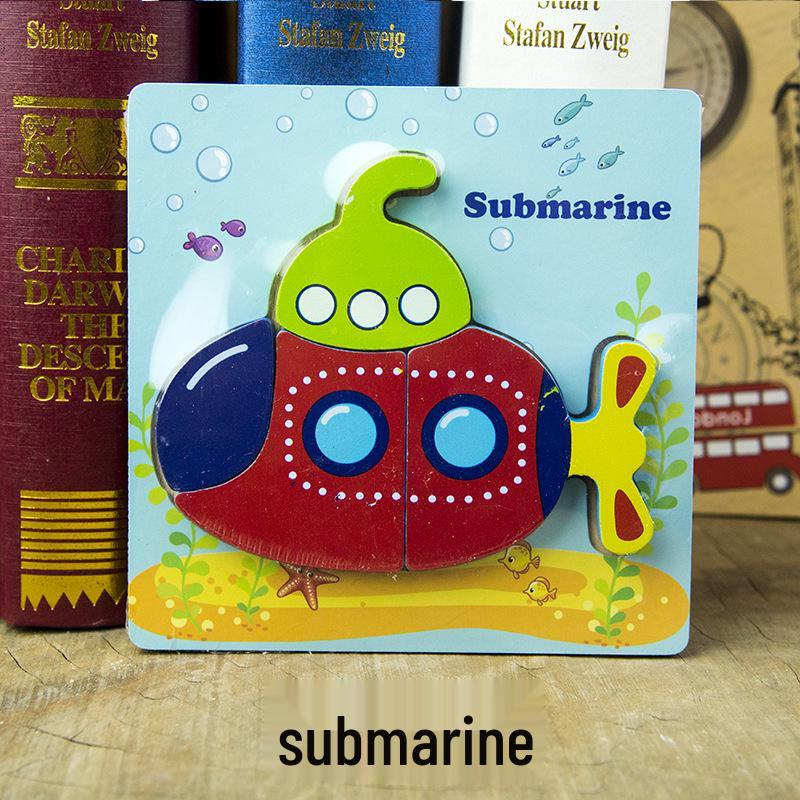 Animal 3D Wooden Jigsaw Puzzle Board for Toddlers (1-3 Years)