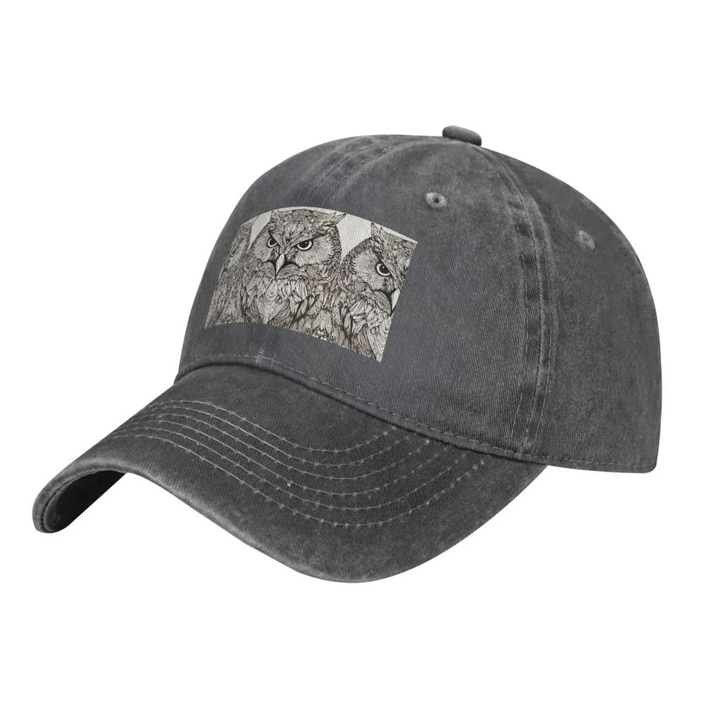 Owls Birds Baseball Cap Adjustable Twill Bulk with Ponytail Hole Washed Dad Hat for Men Women