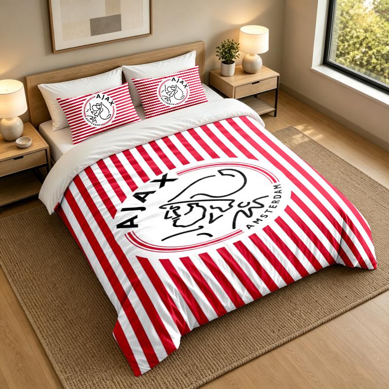 3-Piece Bed Sheet Set with Ajax Design, 1 Flat Sheet and 2 Pillowcases for Bedroom