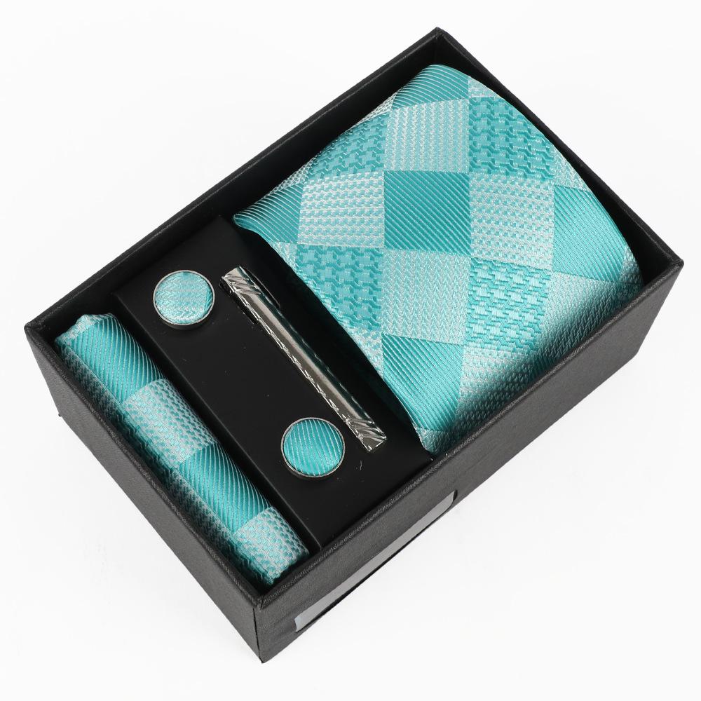 Мужской роскошный подарочный набор с галстуком из жаккарда с вышивкой и индивидуальным логотипом.