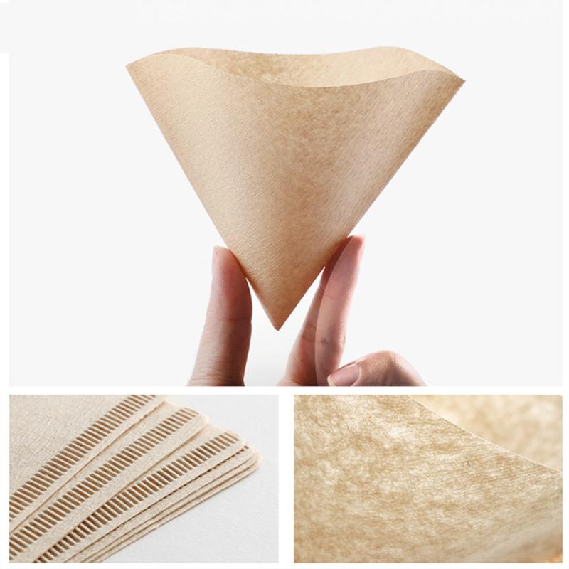 CANXING 100 Pcs Coffee Filters Multi-size Disposable Cone Coffee Filters Paper Food Grade Wood Pulp Filters