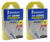 Set of 2 MICHELIN AIRCOMP ULTRALIGHT Presta Ultralight Inner Tubes Valve 700x18/25c (52mm Length) [Used]