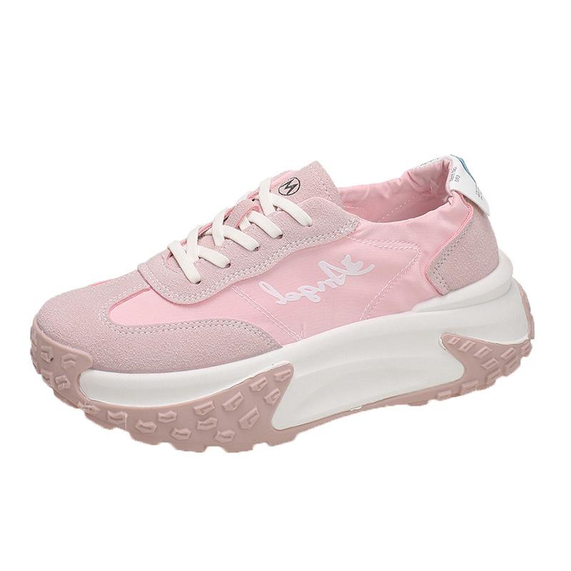 Kleine Männer dicksohlige erhöhende Mode Papa Schuhe Damen 2025 Sommer vielseitige Muffin weichsohlige Stoff atmungsaktive Freizeitschuhe