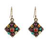 Bohemian Colored Diamond Earrings for Women - European & American Retro Style