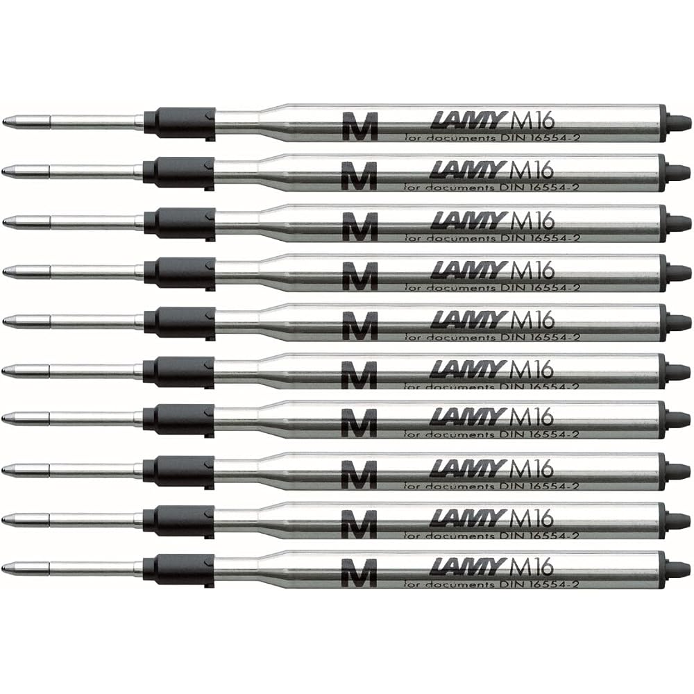 LAMY Ramie Ballpoint Pen, Permanent Refill Tip M (Medium), Black, LM16BK, M, 1 Box, Regular Imported