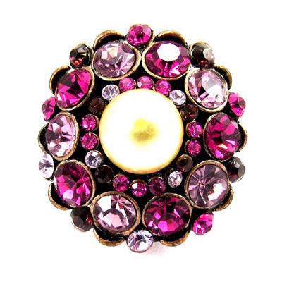 Designer Ring 'Eclat Des Etoiles' Pink