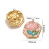2 Pcs 304 Stainless Steel Charms Enamel Lotus Flowers Starfish Birds Sun Pendants For Diy Necklace Bracelet Jewelry Making