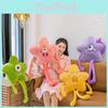 Adorable Long-legged Star Monster Plush Pillow Large Hugging Doll Cartoon Bed Companion Soft Short Plush Stuffed Animal Toy