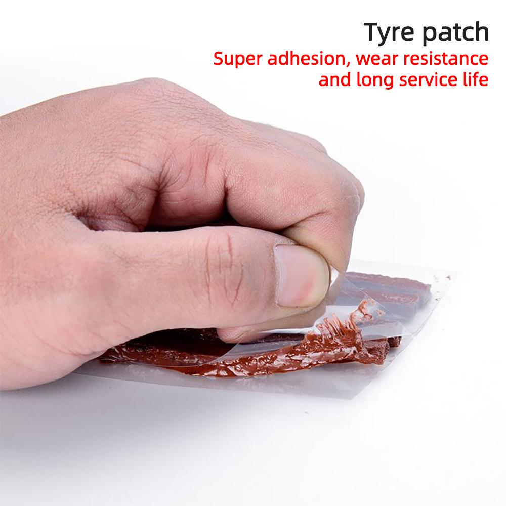 Car & Motorcycle Vacuum Tire Repair Kit with Rubber Strips & Quick Glue