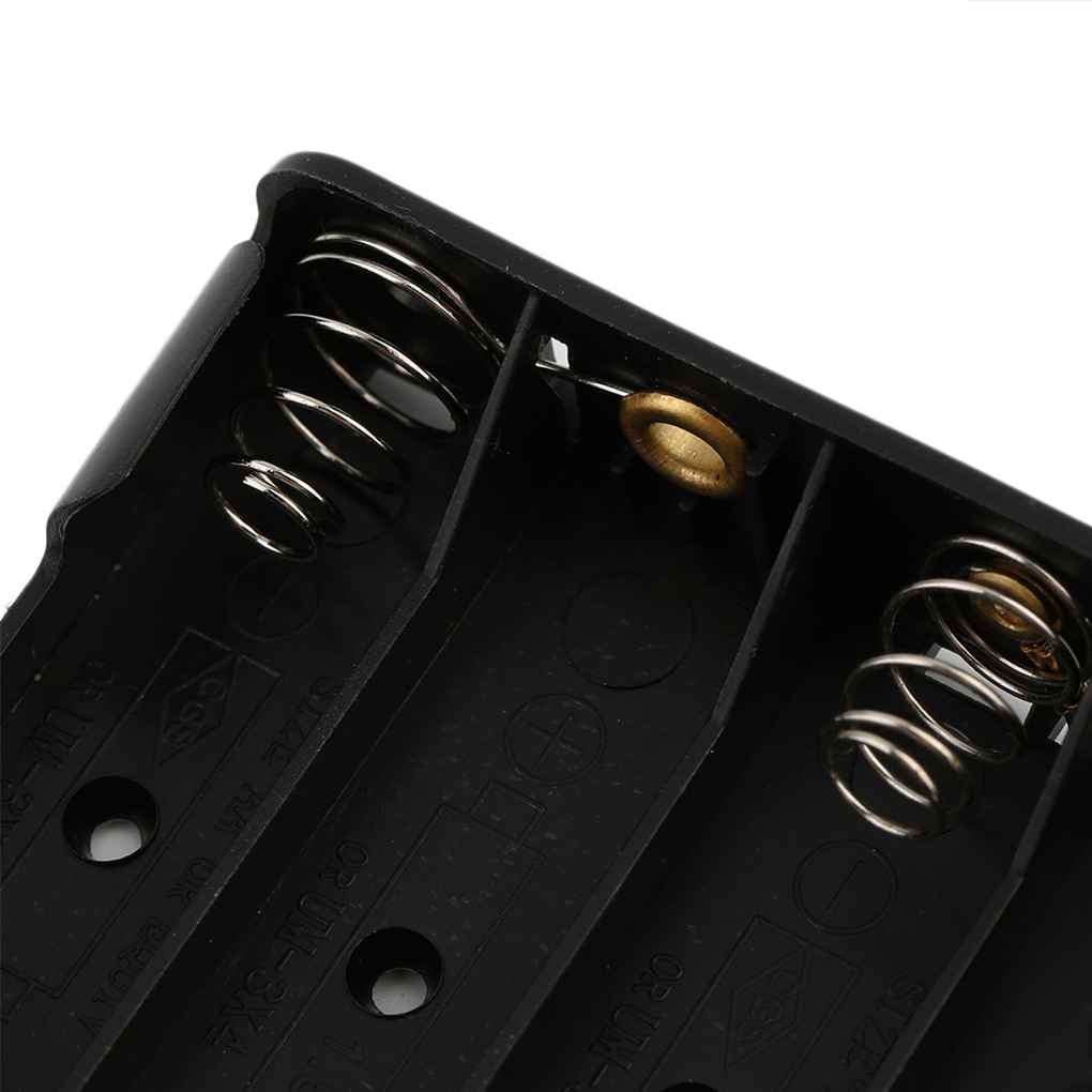 Plastic Battery Storage Case Box Holder Cells for 4x AAA Battery With Wire Leads Cable Line