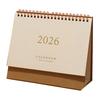 2026 Desk Calendar JAN 2026 - DEC 2026 Standing Flip Desktop Calendar 12 Months Planner with Twin-Wire Binding for Home Office School
