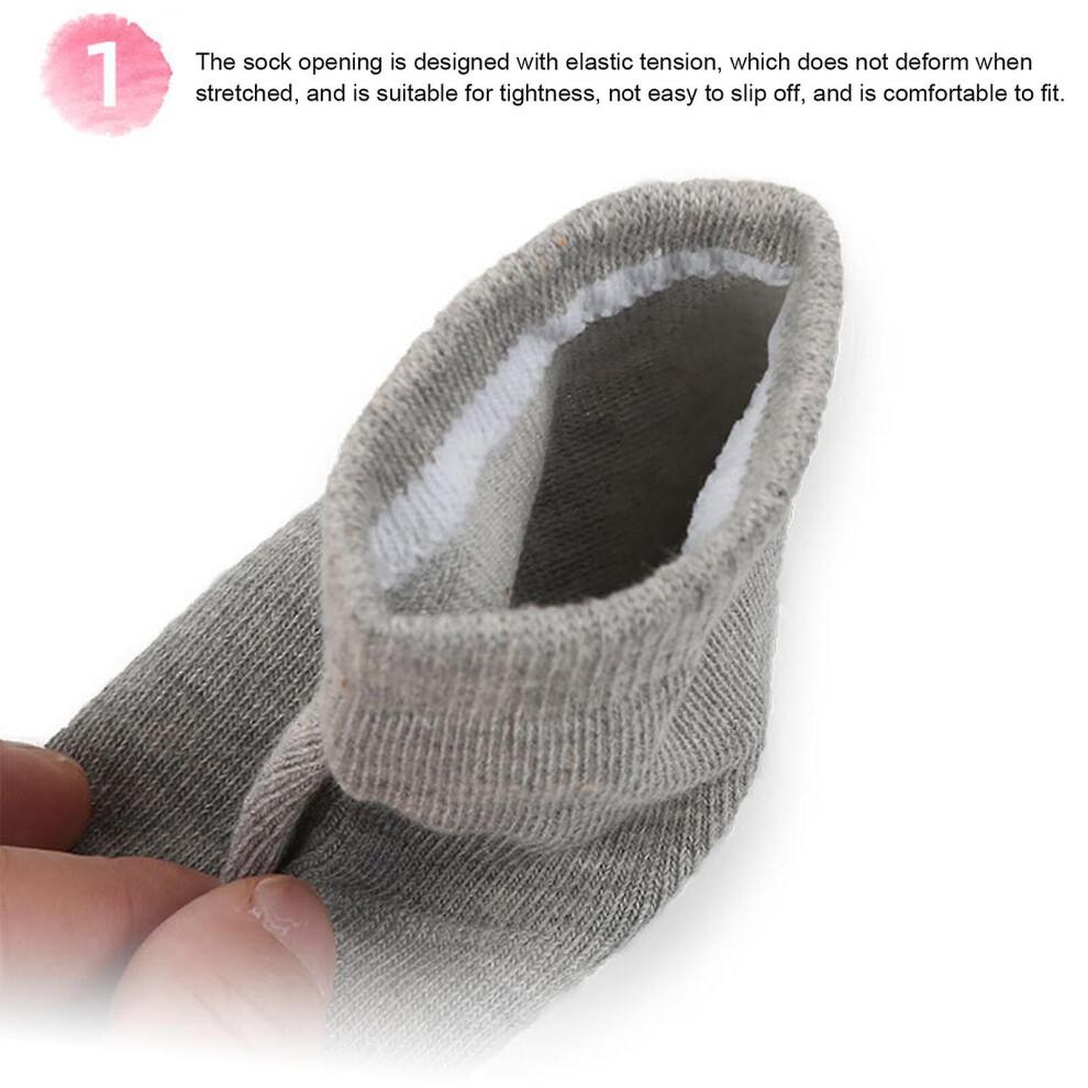 (Apricot) Heel Anti Crack Sleeve With Gel Moisturizer For Overnight Treatment - Gray Half Socks