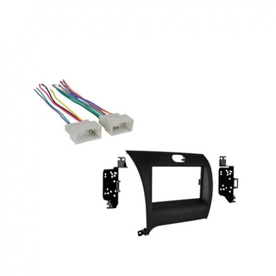 

Fits Kia Forte 14-18 Double DIN Aftermarket Car Stereo Harness Radio Dash Kit