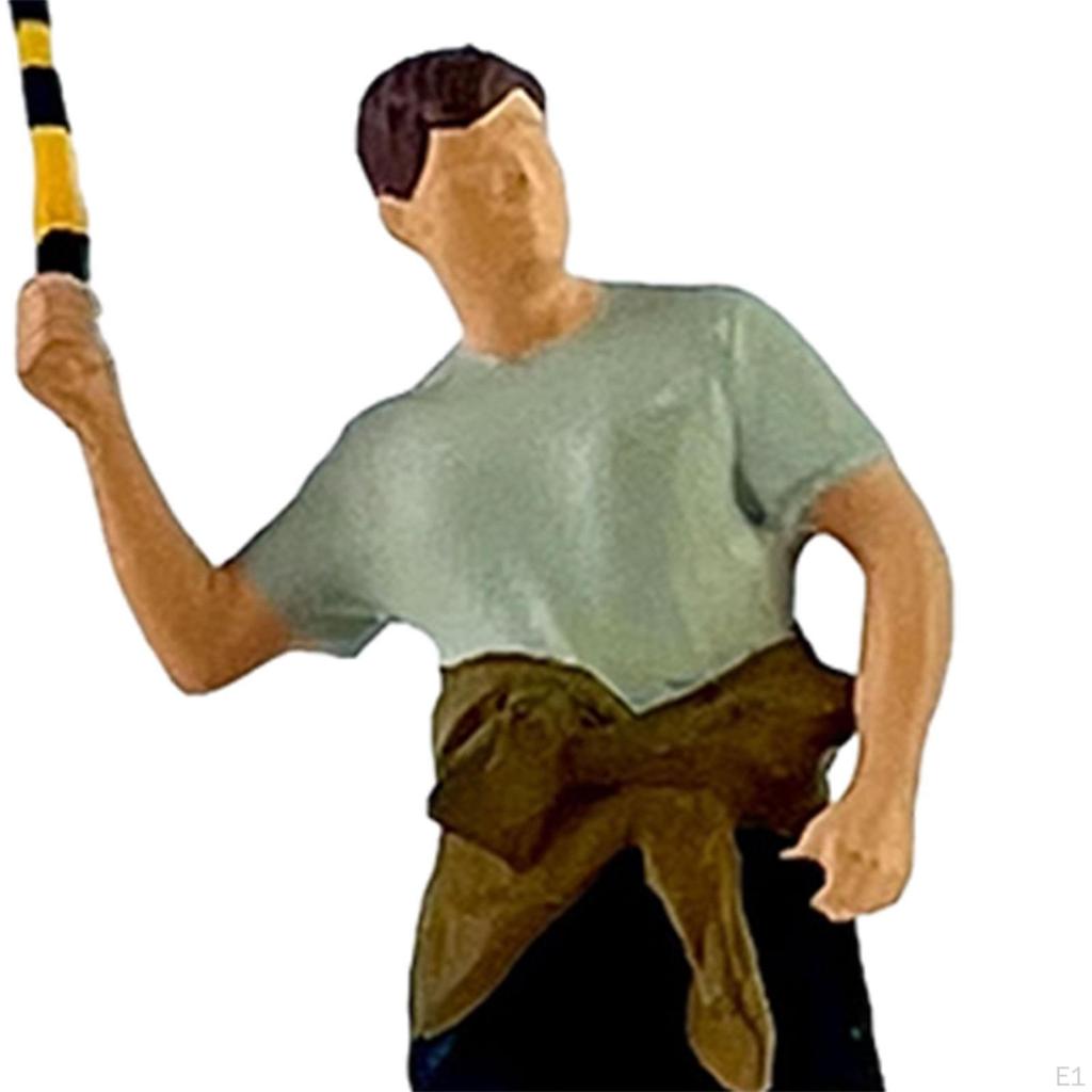 1/64 Scale Fishing Figure Character Landscape Accessories Resin Ornament Tiny People Model