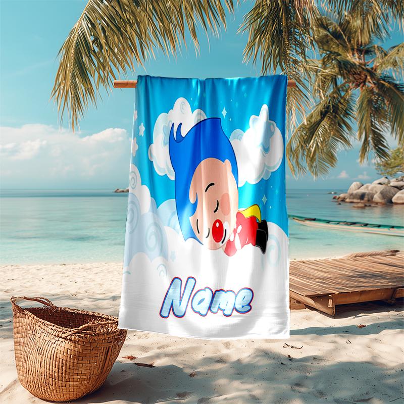 Personalized Customized Proof Beach Towel with Plim Plim Pattern - Soft, Absorbent,quick-drying,perfect Swimming,camping&bathing