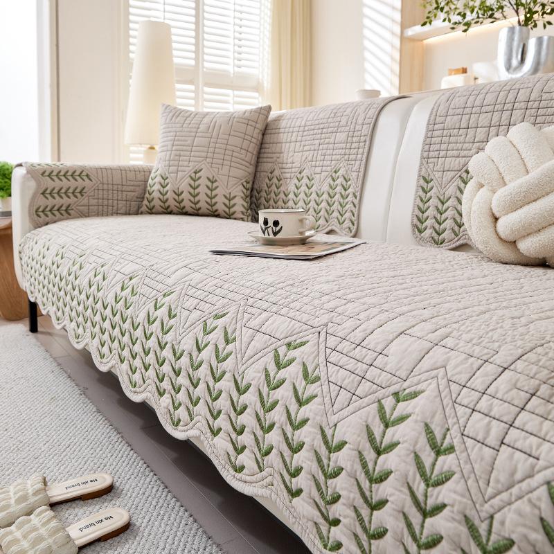 

Universal Non-Slip In All Seasons, High-Grade Washed Cotton Sofa Cushion, Straight Row New Sofa Cover 70*70cm