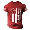 Men's Short Sleeve T-Shirt Independence Day Print Casual Summer Top Patriotic Party Tee