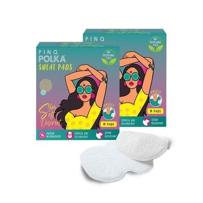 PINQ POLKA Sweat Pads For Underarms For Women & Men | Armpit Pads| Prevents Stains |Absorbs Sweat & Unpleasant Odour | Breathable - 28 Pcs