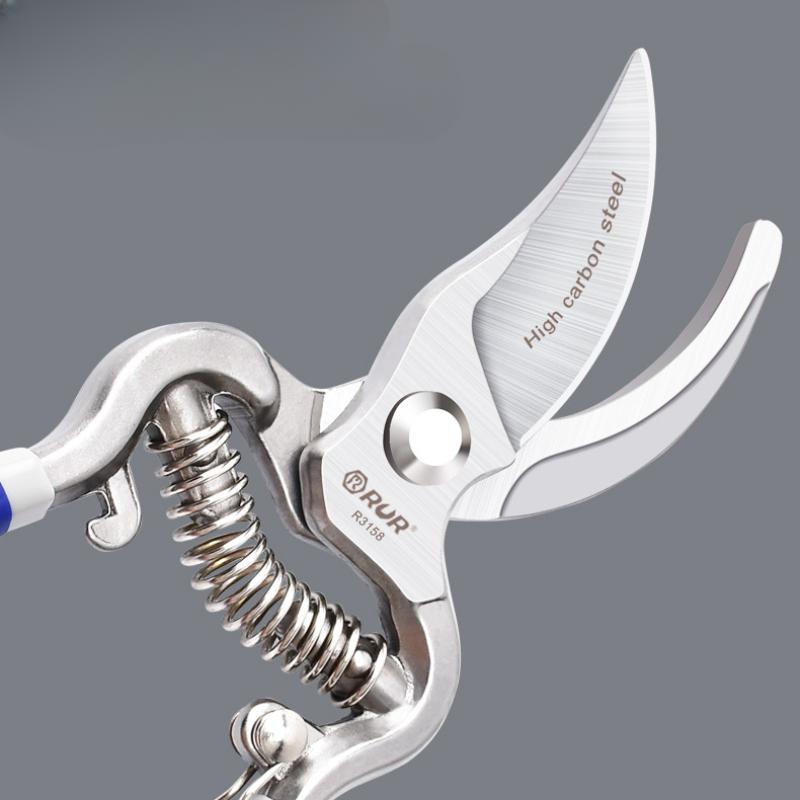 8 Inch Pruning Shears Wood Handle Pruner Garden Tree Branch Cutting Scissors Fruit Pruning Shears